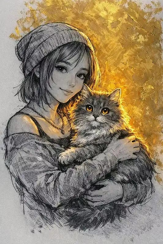 Pencil Sketch With Radiance