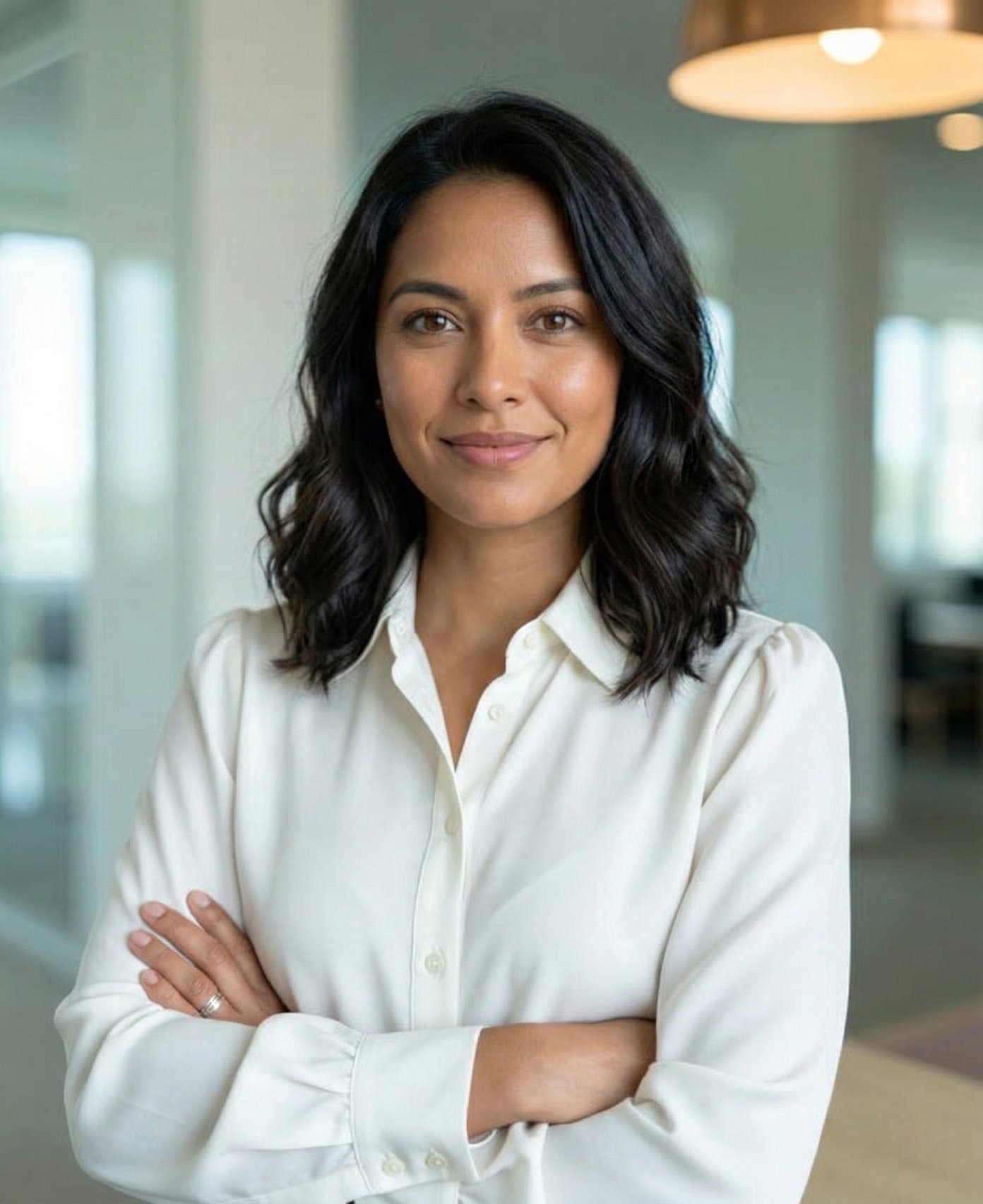 Modern Office White Blouse