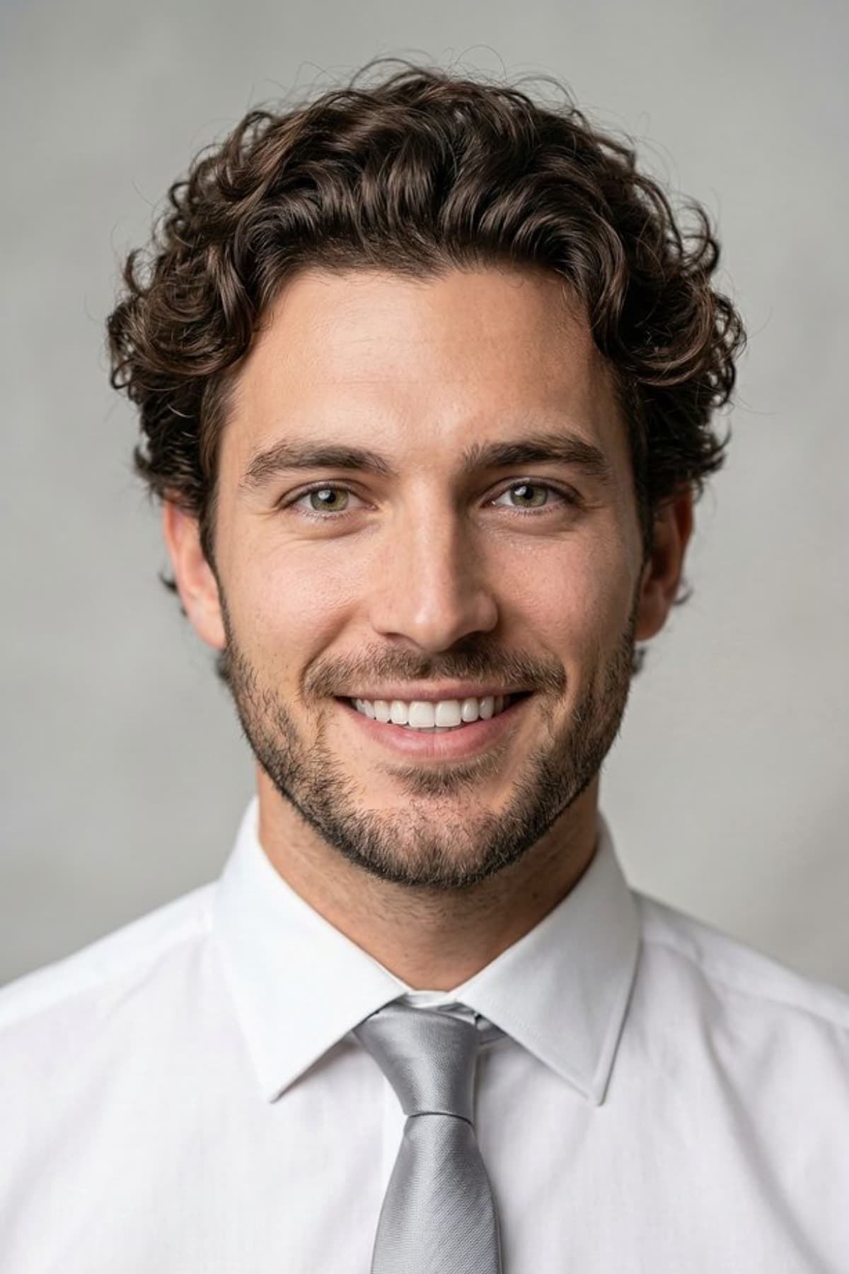 Neutral gray background